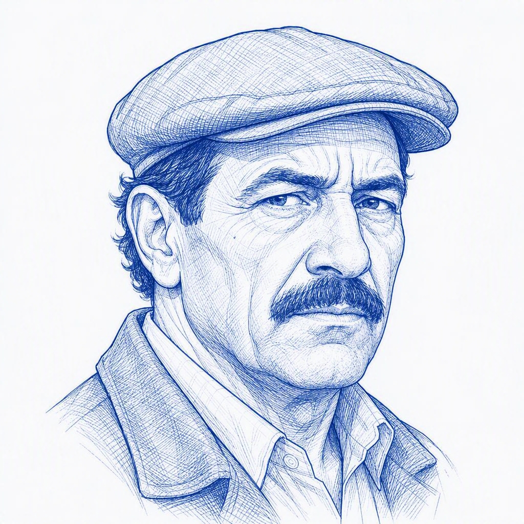 Illustrated portrait of Theo Marchetti